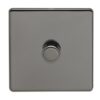 Eurolite Ecbn1D400 1 Gang 400W Push On Off 2Way Dimmer Switch Concealed Black Nickel Plate Matching Knob Black Trim
