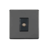 Eurolite Ecbn1Tvb 1 Gang Tv Coaxial Socket Concealed Black Nickel Plate Black Interior