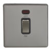 Eurolite Ecbn20Adpswnbnb 1 Gang 20Amp Dp Switch With Neon Concealed Black Nickel Plate Matching Rocker Black Trim