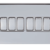 Eurolite Ecbn6Gp 6 Gang Concealed Black Nickel Grid Plate