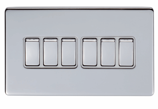 Eurolite Ecbn6Gp 6 Gang Concealed Black Nickel Grid Plate