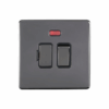 Eurolite Ecbnswfnbnb 13Amp Dp Switched Fuse Spur With Neon Concealed Black Nickel Plate Matching Rocker Black Trim