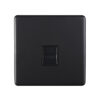 Eurolite Ecmb1Slb 1 Gang Telephone Slave Flat Concealed Matt Black Plate Black Interior