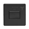 Eurolite Mbfswb 6Amp Fan Isolator Switch Round Edge Matt Black Plate Black Rocker