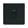 Eurolite Ecmb20Adpswb 1 Gang 20Amp Dp Switch Flat Concealed Matt Black Plate Black Rocker