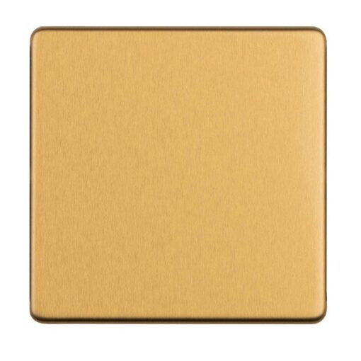 Eurolite Concealed 3mm Single Blank Plate - Satin Brass