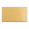 Eurolite Concealed 3mm 2 Gang Double Blank Plate - Satin Brass