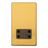Eurolite Concealed 3mm 2 Gang Shaver Socket - Satin Brass