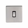 Eurolite Ecsnintsnb 1 Gang 10Amp Intermediate Switch Concealed Satin Nickel Plate Matching Rocker Black Trim