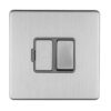 Eurolite Concealed 3mm 13Amp Switched Fuse Spur - Stainless Steel