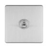 Eurolite Concealed 3mm 1 Gang 10Amp 2Way Toggle Switch Satin Stainless Plate - Stainless Steel