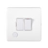 Eurolite Ecwswffow 13Amp Switched Fuse Spur With Flex Outlet Flat Concealed White Plate White Rocker