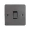 Eurolite Efbn20Adpswbnb 1 Gang 20Amp Dp Switch Enhance Flat Black Nickel Plate Matching Rocker Black Trim