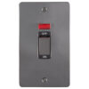 Eurolite Efbn45Aswnbnb 45Amp Dp Cooker Switch With Neon Double Enhance Flat Black Nickel Plate Matching Rocker Black Trim