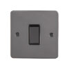 Eurolite Efbnintbnb 1 Gang 10Amp Intermediate Switch Enhance Flat Black Nickel Plate Matching Rocker Black Trim