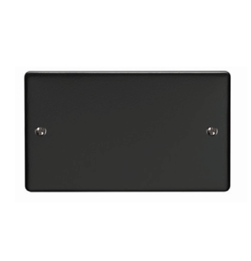 Eurolite Efmb2Bmbb Double Blank Plate Matt Black Flatplate Range