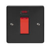 Eurolite Efmb45Aswnsmbb 1 Gang 45Amp Dp Switch With Neon Matt Black Black Trim