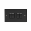 Eurolite Efmb4Swmbb 4 Gang 10Amp 2Way Switch Matt Black Black Trim