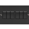 Eurolite Efmb6Swmbb 6 Gang 10Amp 2Way Switch Matt Black Black Trim