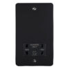 Eurolite Efmbshsmbb 2 Gang Shaver Socket 230/115V Matt Black Black Trim