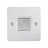Eurolite Efsss2Swssw 2 Gang 10Amp 2Way Switch Enhance Flat Satin Stainless Steel Plate Matching Rockers White Trim