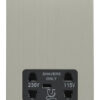 Eurolite Efsssshsb Dual Voltage Shaver Socket Enhance Flat Satin Stainless Steel Plate Black Interior
