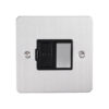 Eurolite Efsssswfssb 13Amp Dp Switched Fuse Spur Enhance Flat Satin Stainless Steel Plate Matching Rocker Black Trim