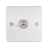 Eurolite Ssst1Sw 1 Gang 10Amp 2Way Toggle Switch Round Edge Satin Stainless Steel Plate