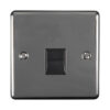 Eurolite En1Slbnb 1 Gang Slave Telephone Socket Black Nickel Enhance Range Black Trim