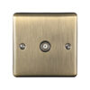 Eurolite En1Tvabb 1 Gang Tv Coaxial Socket Antiqueenhance Range Black Trim