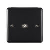 Eurolite En1Tvmbb 1 Gang Tv Coaxial Socket Matt Black Enhance Range Black Trim
