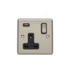 Eurolite Enhance Decorative 1 Gang Usb Socket - Satin Stainless