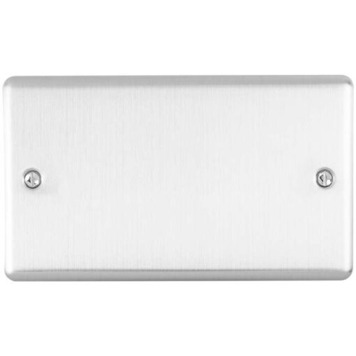 Eurolite Enhance Decorative Double Blank Plate - Satin Stainless