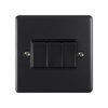 Eurolite En3Swmbb 3 Gang 10Amp 2Way Switch Matt Black Enhance Range Black Trim
