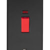 Eurolite En45Aswnmbb 2 Gang 45Amp Dp Switch With Neon Matt Black Enhance Range Black Trim