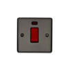 Eurolite En45Aswnsbnb 1 Gang 45Amp Dp Switch With Neon Black Nickel Enhance Range Black Trim