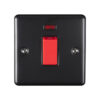 Eurolite En45Aswnsmbb 1 Gang 45Amp Dp Switch With Neon Matt Black Enhance Range Black Trim