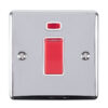 Eurolite En45Aswnspcg 1 Gang 45Amp Dp Switch With Neon Polished Chrome Enhance Range Grey Trim