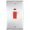 Eurolite En45Aswnssw 45Amp Dp Switch With Neon Vertical Satin Enhance Range White Trim