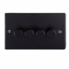 Eurolite En4Dledmbb 4 Gang 400W/Led 2Way Dimmer Switch Matt Black Enhance Range