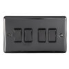 Eurolite En4Swbnb 4 Gang 10Amp 2Way Switch Black Nickel Enhance Range Black Trim