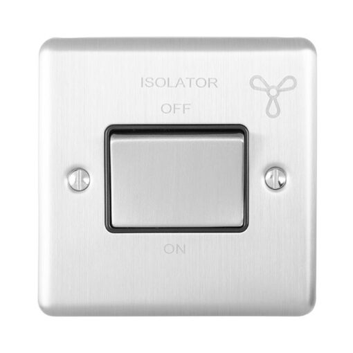 Eurolite Enfswssg 6Amp Fan Isolator Switch Satin Enhance Range Grey Trim