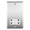 Eurolite Enshsssw 2 Gang Shaver Socket 230/115V Satin Enhance Range White Trim