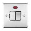 Eurolite Enswfnssb 13Amp Dp Switched Fuse Spur With Neon Satin Enhance Range Black Trim