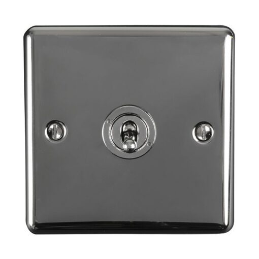 Eurolite Ent1Swbn 1 Gang 10Amp 2Way Toggle Switch Black Nickel Enhance Range