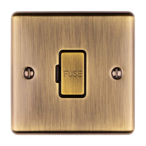 Eurolite Enuswfabb 13Amp Unswitched Fuse Spur Antiqueenhance Range Black Trim