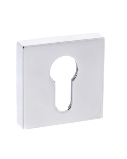 Senza Pari Davoli Designer Lever on Flush Square Rose - Polished Chrome SP216PC