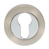 CARLISLE BRASS - GK4001SNCP-BP ESCUTCHEON - EURO PROFILE ON CONCEALED FIX ROUND ROSE SATIN NICKEL/POLISHED CHROME