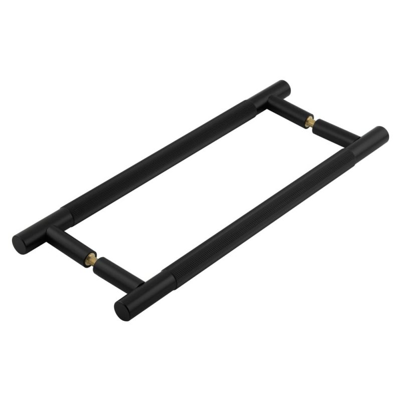 Venice Linear Knurled 300x19mm Black Pull Handle Back to Back 4 Venice Linear Knurled 300x19mm Black Pull Handle Back to Back