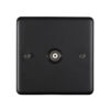 Eurolite Mb1Tvb 1 Gang Tv Coaxial Socket Round Edge Matt Black Plate Black Interior